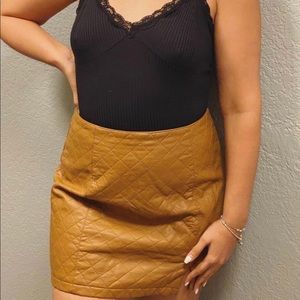 Zara Bodysuit & f21 leather skirt selling as set